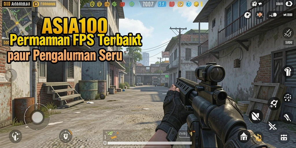Screenshot gameplay ASIA100 yang menampilkan aksi tembak-menembak yang mendebarkan.