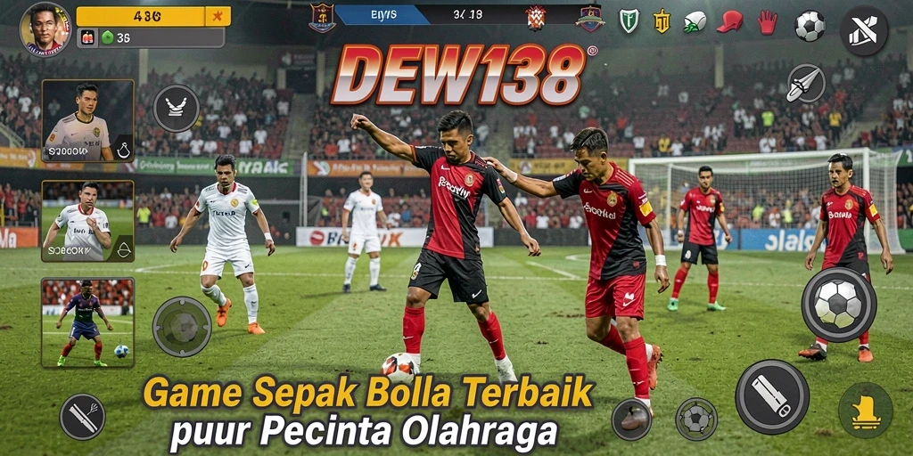 Screenshot DEWI138 menampilkan aksi sepak bola yang seru dan mendebarkan.