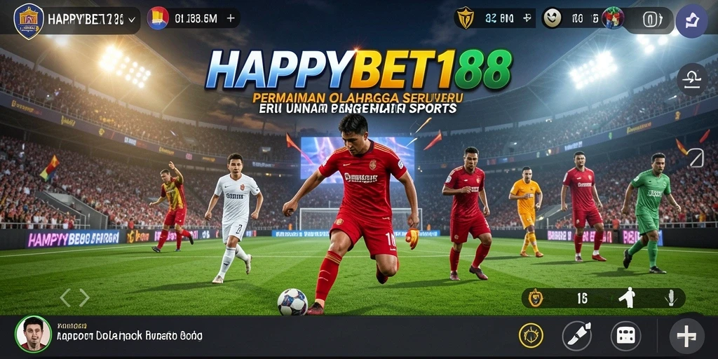 Tampilan gameplay seru aplikasi HAPPYBET188 dalam taruhan olahraga.