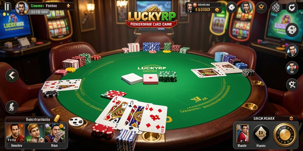 Tangkapan layar dari gameplay poker yang seru di LUCKYRP.