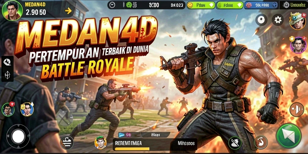Screenshot gameplay <strong>MEDAN4D</strong> menampilkan aksi pertempuran yang seru dan intens.