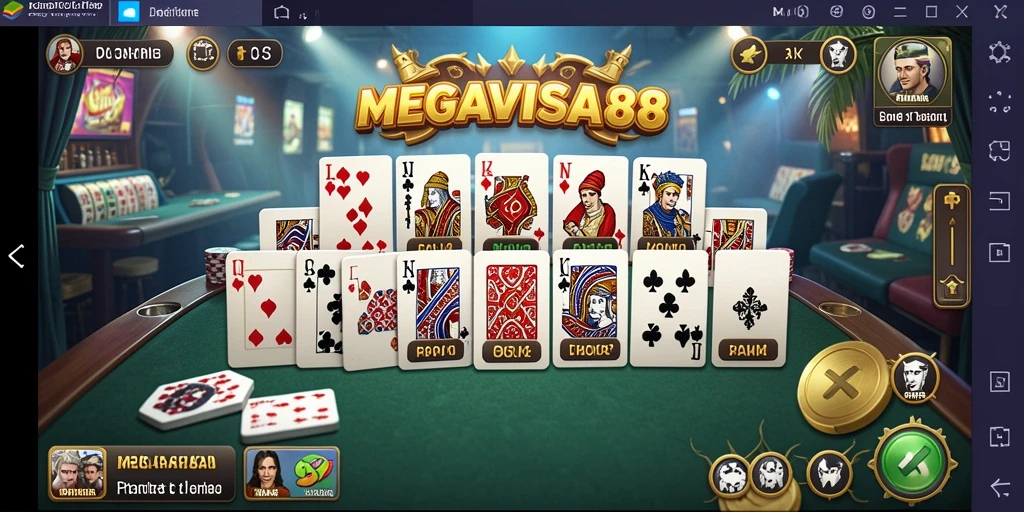 Screenshot permainan MEGAVISA88 menampilkan aksi seru domino.