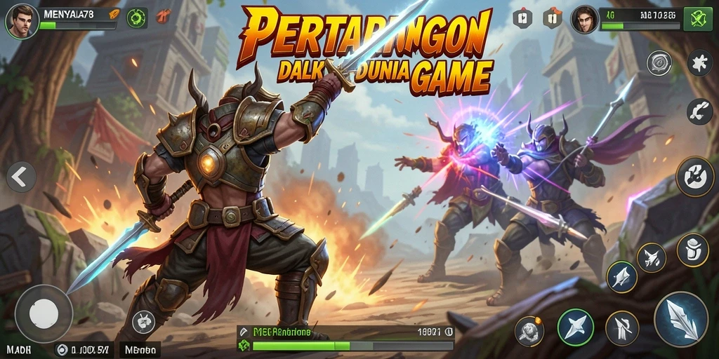 Screenshot gameplay MENYALA78 yang menampilkan aksi pertarungan intens.