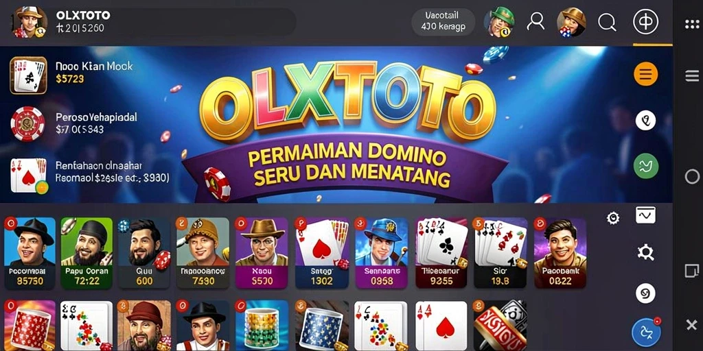 Tampilan gameplay domino OLXTOTO yang menarik dan interaktif.