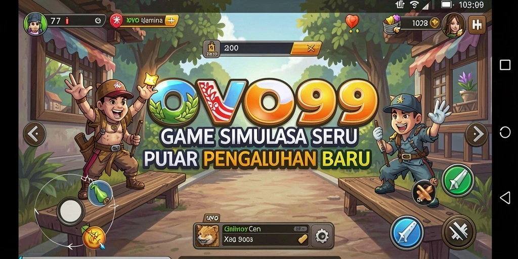 Tangkapan layar gameplay OVO99 yang menunjukkan interaksi pengguna dalam simulasi.