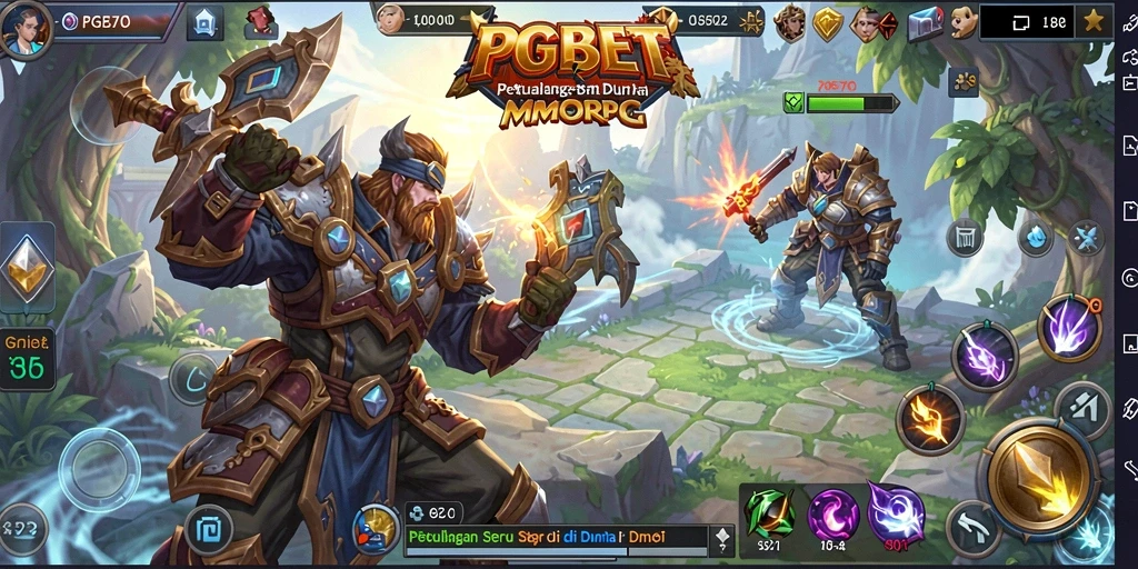 Screenshot PGBET menampilkan aksi seru dalam bermain MMORPG.
