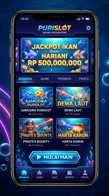 Tampilan antarmuka pengguna Purislot yang menarik.